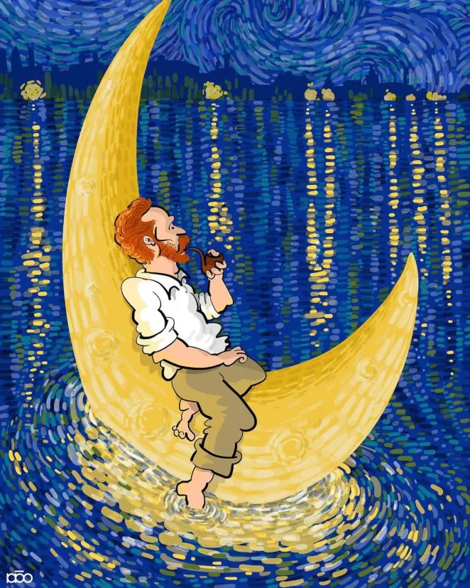 Van Gogh Art Recrete By Alireza Karimi Moghaddam