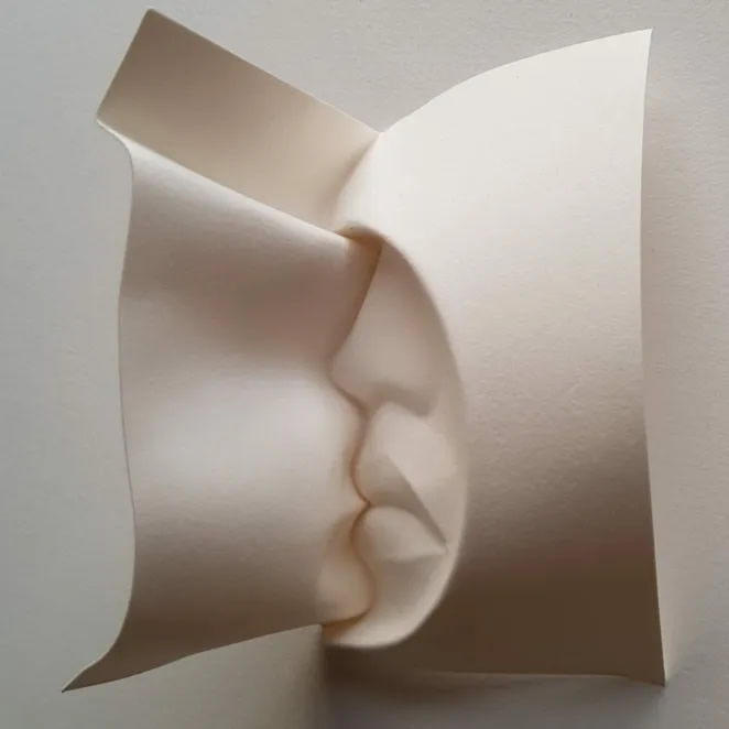 Facial Sculptures Made From Folded Paper By Polly Verity