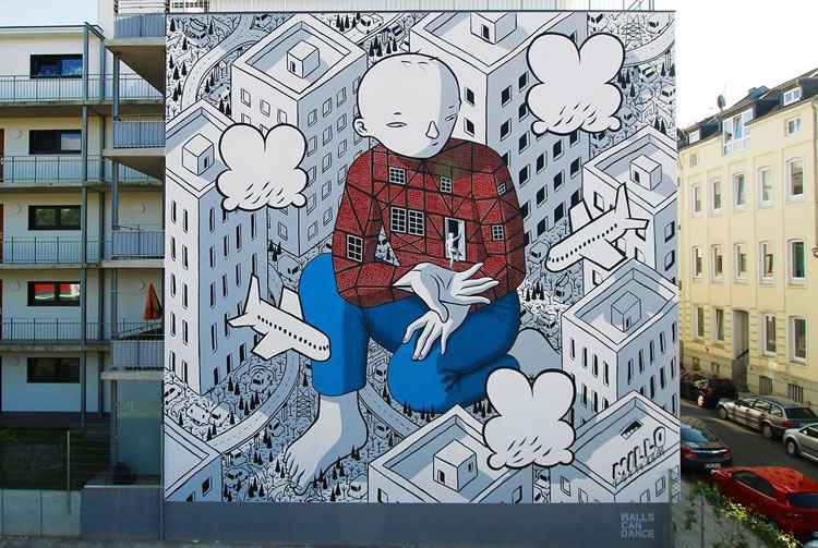 Large Scale Cartoon Murals By Millo