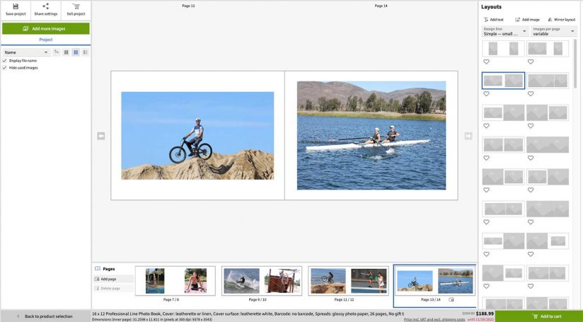 Photo of Saal Digital photo book layout