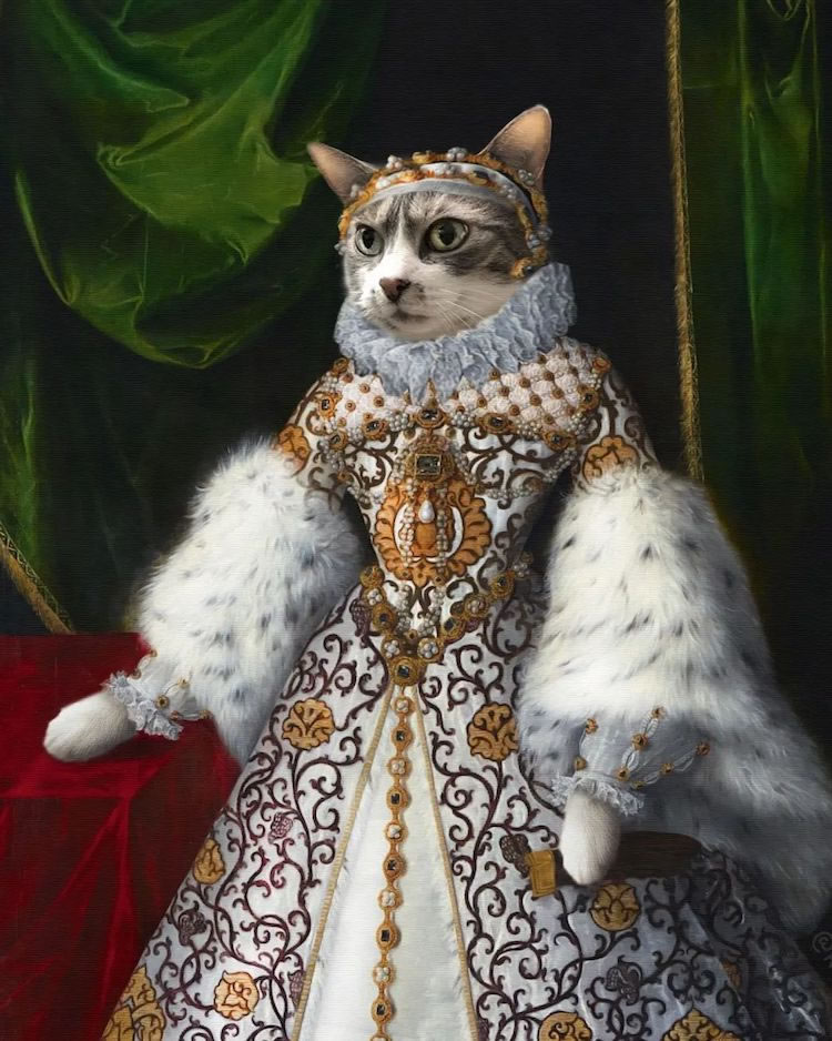 Cats Royalty Traditional Portraits By Galina Bugaevskaya
