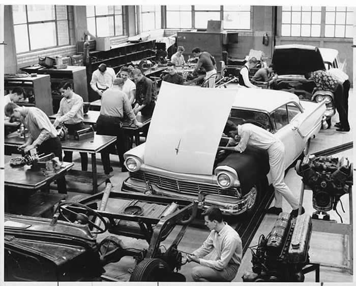 High School Auto Shop Class in the 1950s - Rare Vintage Photos