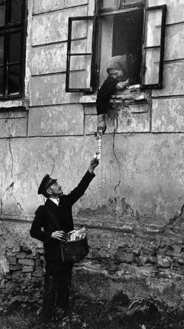 The Postman. Bulgaria, 1971 Jacko Vassilev - Rare Vintage Photos