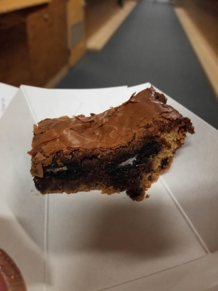 Levitating brownie - Confusing Perspective Photos