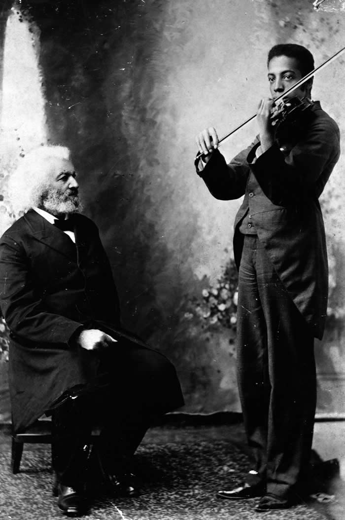 Frederick Douglass with his grandson Joseph, (1895) - Vintage Rare Historical Photos 