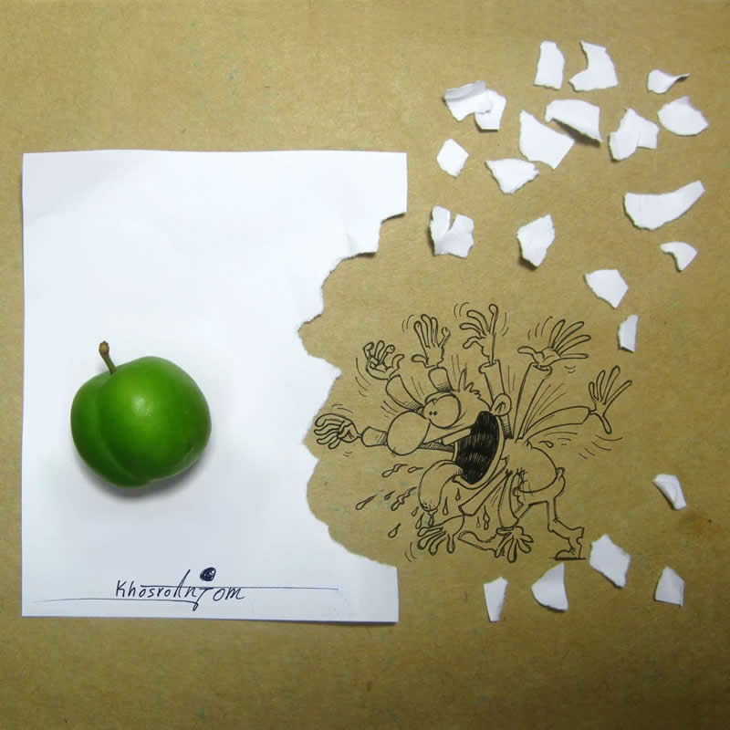 Hilarious Illustrations That Show How Majid Khosroanjom Transforms Real Objects Into Laughs
