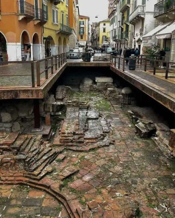 Remains Of The Old Roman City Beneath Street Level In Verona, Italy - Haunting Abandoned Places