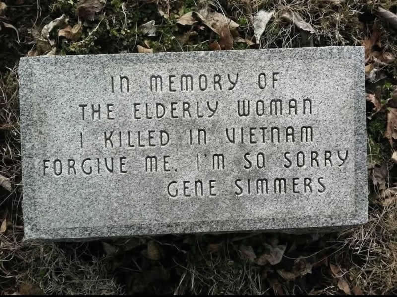 The grave of Gene Simmers, United States soldier and Vietnam veteran, who passed away in 2022.