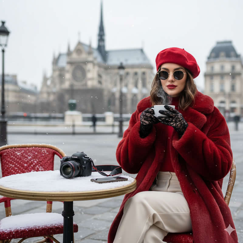Medium-Shot Portrait of a Fashionable Woman - Google Gemini AI Prompts for Cinematic, High-Fashion Female Portraits