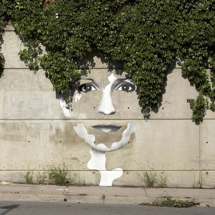 Ivy Portrait - By Fauxreel in Toronto, Canada - Clever Street Art Photos