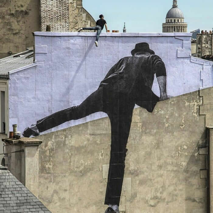 Wall in Paris, France - Clever Street Art Photos