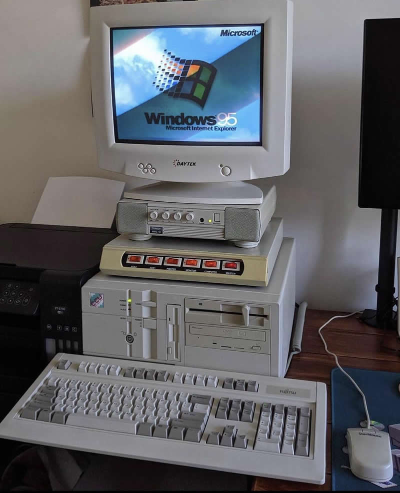 A top-of-the-line computer setup in the mid-1990s.