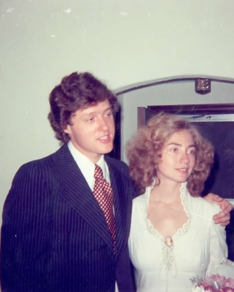 A young Bill and Hillary Clinton in the 1970s.