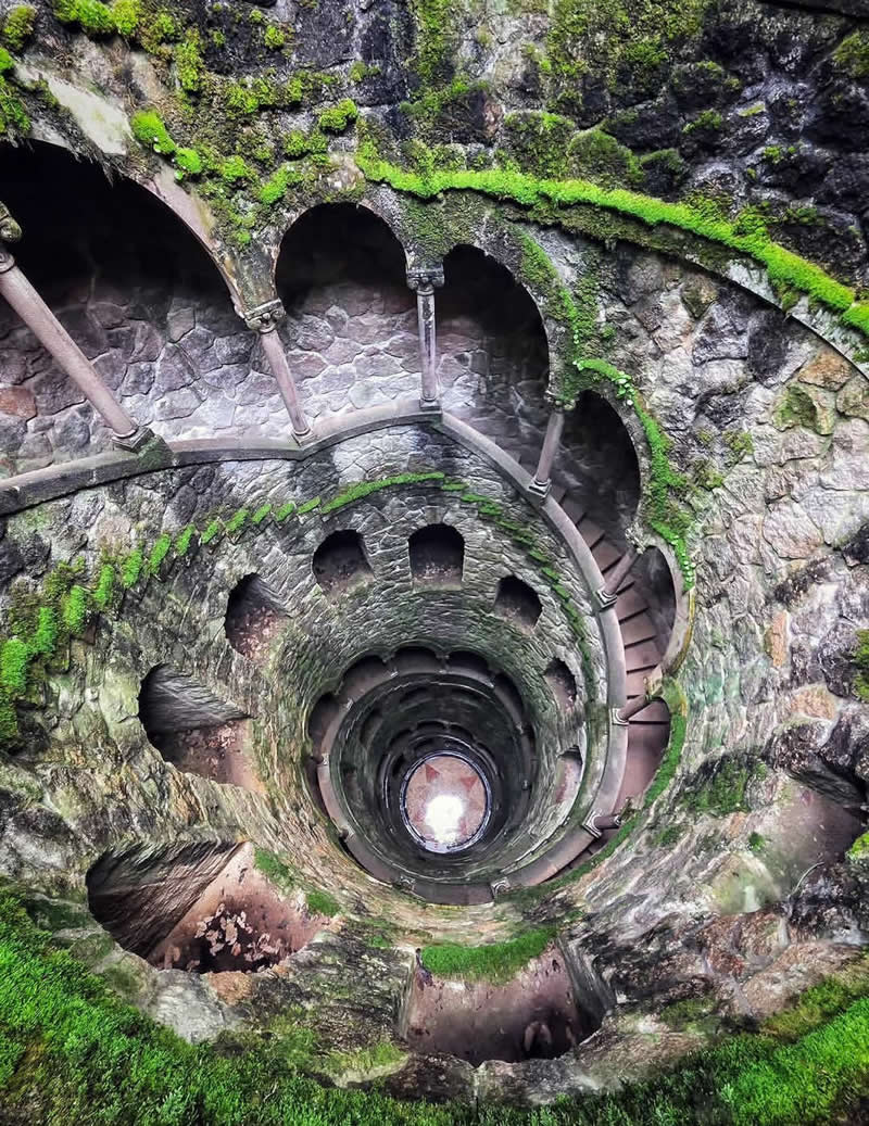 The Initiation Well at Quinta da Regaleira highlights Portugal’s historical ties to the enigmatic Knights Templar. This 88-foot-deep structure lies within the grounds.