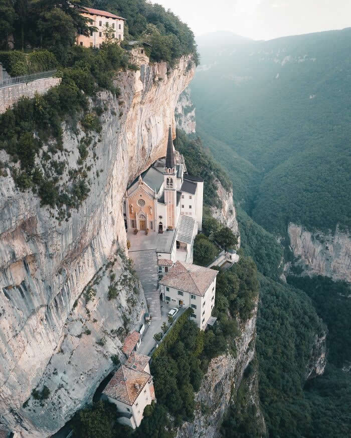 28 Epic Mountain Landscapes by Matteo Bertaggia That Feel Straight Out of a Fairytale 42 Sanctuary of Madonna della Corona, Spiazzi, Verona, Italy - Epic Mountain Landscapes by Matteo Bertaggia