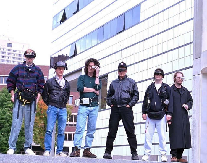 History Reimagined: 33 Rare Color Photos That Bring the Past Back to Life 57 Members of the Wearable Computing Project at MIT. Mid-1990s.