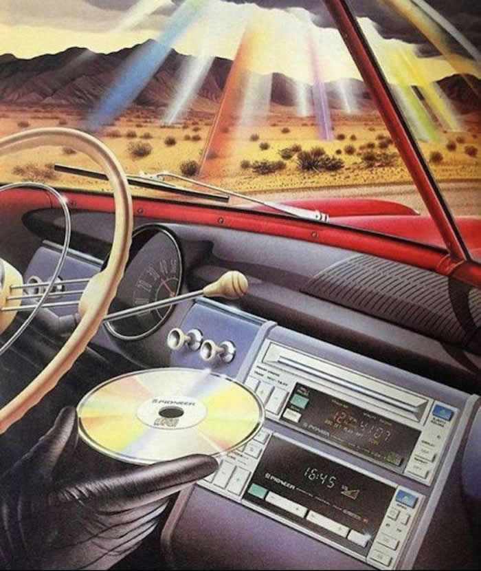 History Reimagined: 33 Rare Color Photos That Bring the Past Back to Life 63 First car CD player in the world. Pioneer CDX-1 from 1984. Advertisement from Danish magazine called "Ny Elektronik'.