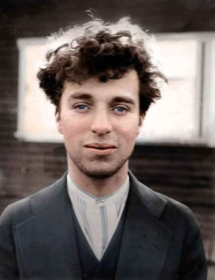 History Reimagined: 33 Rare Color Photos That Bring the Past Back to Life 40 Charlie Chaplin without makeup, 1916
