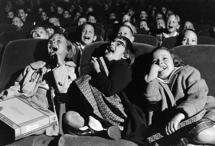 Children In A Movie Theater, USA, 1958 - Photo By Wayne Miller - Vintage Photos of Children