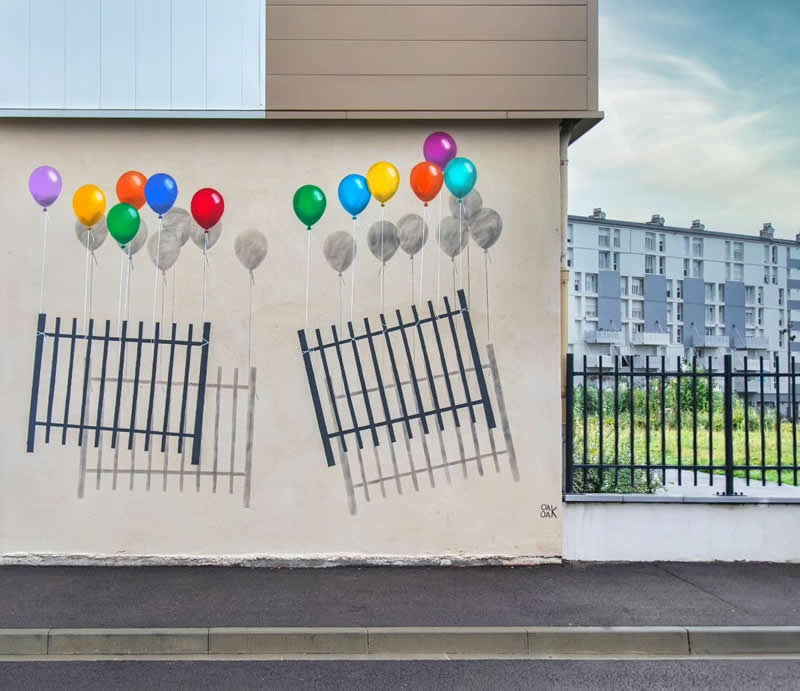 Creative Street Art Moments by OakOak