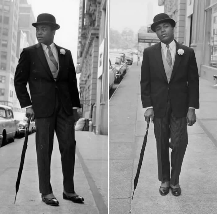 Old New York Revealed: 35 Rare Historical Photos That Capture Forgotten Moments 68 Muhammad Ali on 60th Street & Broadway in New York City, 1963.
