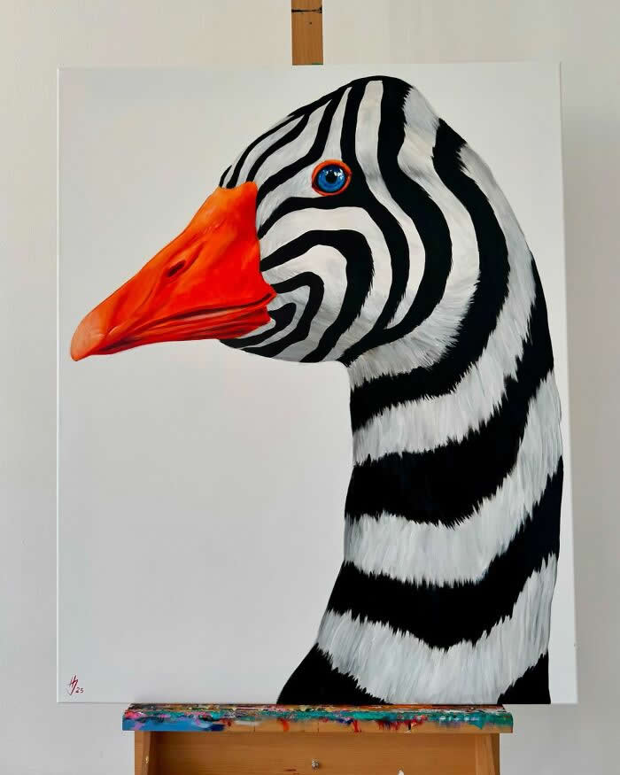 Surreal Goose Paintings by Ivanka Nechyporuk