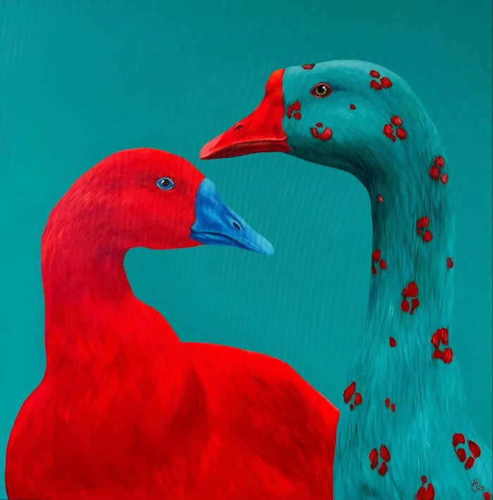 Surreal Goose Paintings by Ivanka Nechyporuk