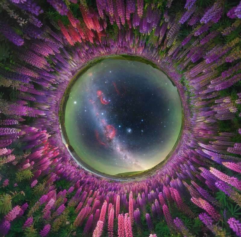 The Milky Way Over a Field of Lupines by Alvin Wu - Milky Photographer of the Year 2026 Winners