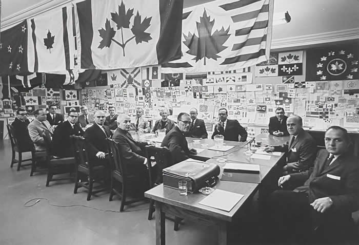 Frozen in Time: 38 Powerful Historical Photos That Bring Forgotten Moments Back to Life 51 The Committee that decided on the national flag. Canada, 1964