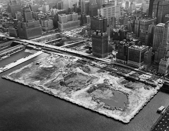 Frozen in Time: 38 Powerful Historical Photos That Bring Forgotten Moments Back to Life 68 The site where the World Trade Center would soon be built, New York City, 1968