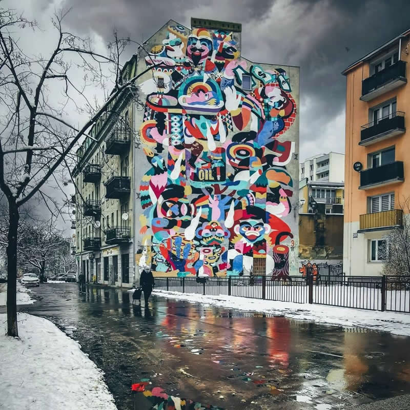 Celebrate Creativity: 30 Epic Street Murals That Will Change the Way You See Cities 43 Wall in Lodz, Poland - Epic Street Murals That Will Change the Way You See Cities