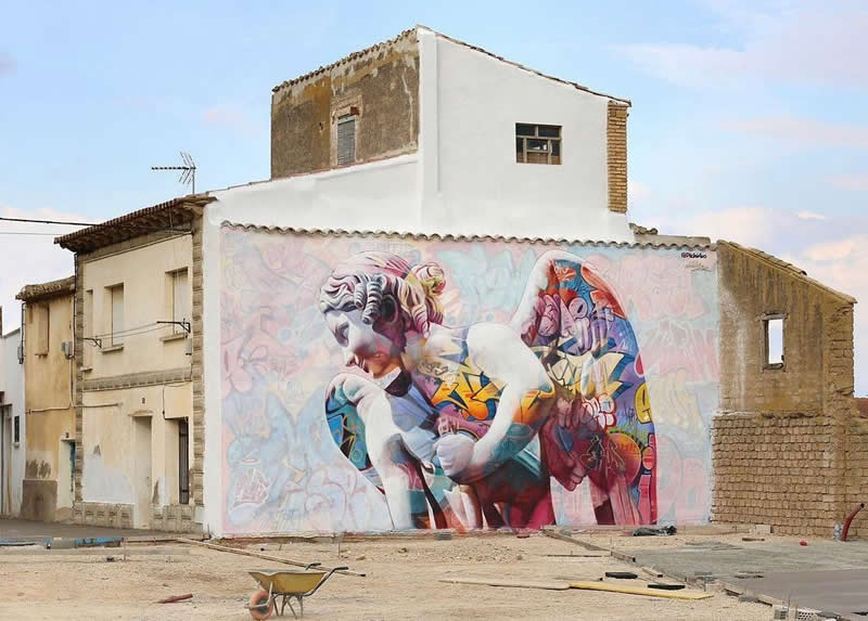 Celebrate Creativity: 30 Epic Street Murals That Will Change the Way You See Cities 41 Wall in Grañén, Spain - Epic Street Murals That Will Change the Way You See Cities