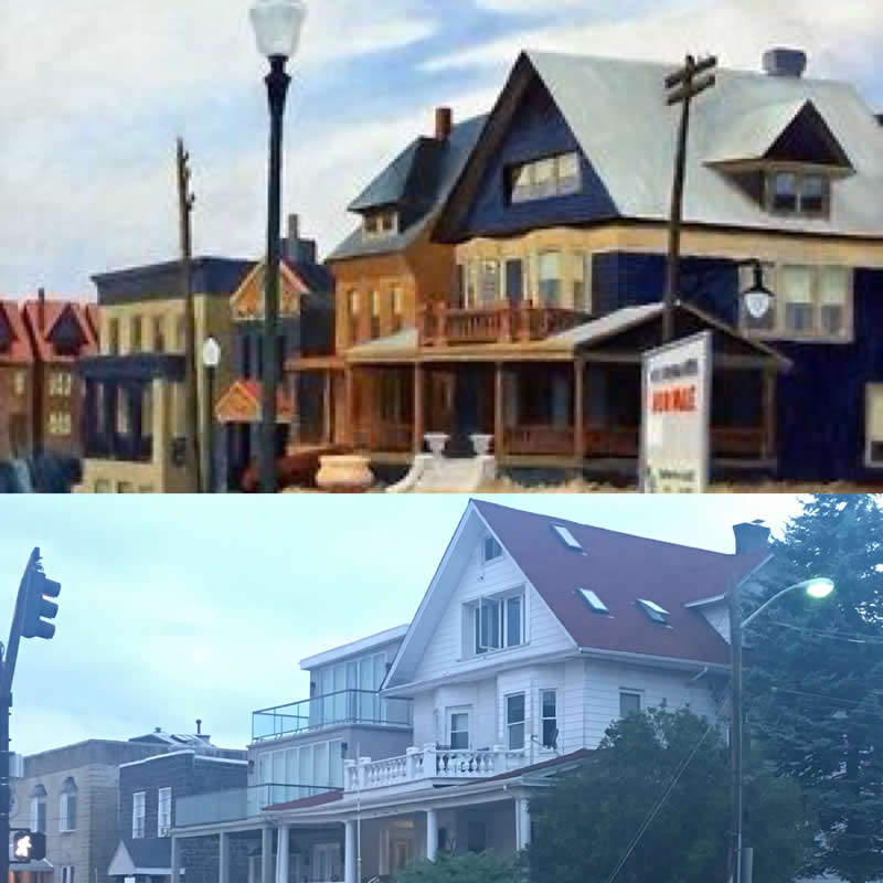 From Canvas to Reality: 27 Famous Paintings and Their Real-Life Locations 56 East Wind Over Weehawken (1934) at 1001 Boulevard East at the corner of 49th Street in Weehawken, New Jersey. By Edward Hopper - Famous Paintings and Their Real-Life Locations